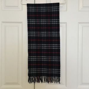 Burberry 100% Authentic Navy Vintage Check Scarf